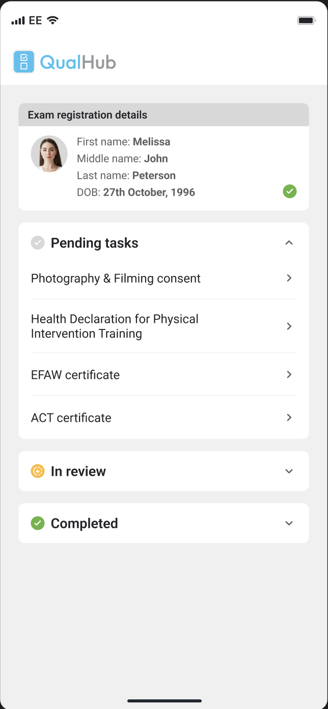 smart class mobile app — learner home